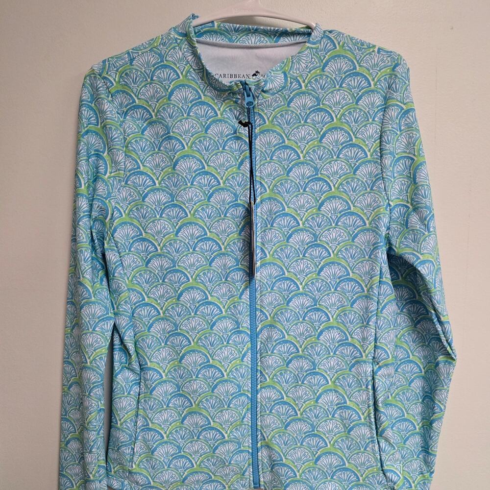Caribbean Joe NWT full zip Sun protection shirt NWT MSRP $38